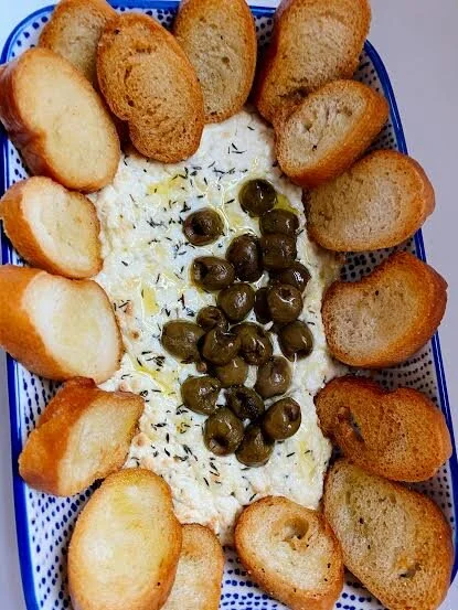 Baked Ricotta with Olives &amp; Thyme