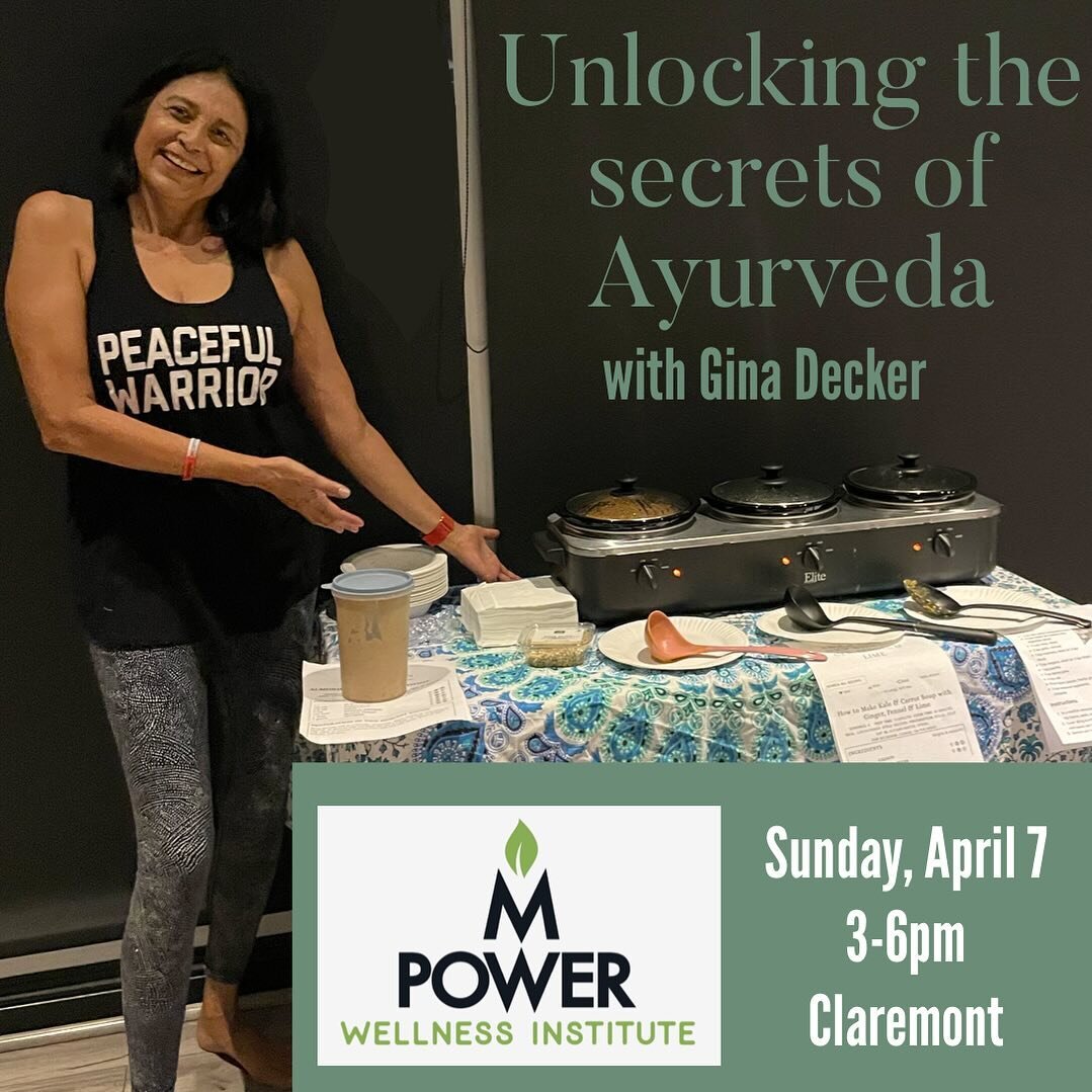 There is still space in this incredible Ayurveda workshop happening Sunday. 🌿🌿🌿
Have you ever wanted to learn more about the sister science of yoga? Gina Decker is a seasoned Ayurvedic practitioner as well as Yoga Teacher and she will help you exp