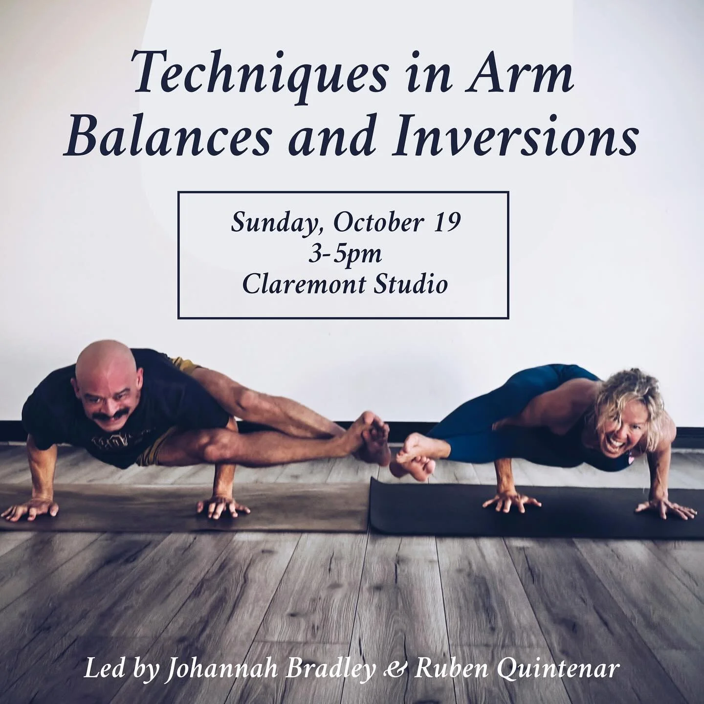 ✨Turn your world upside down!✨ Join Johannah Bradley and Ruben Quintanar for a special Arm Balances &amp; Inversions Workshop at MPower Yoga Claremont on Sunday, October 19th from 3&ndash;5 PM 🧘&zwj;♂️

Learn the foundations, tips, and tricks to hel