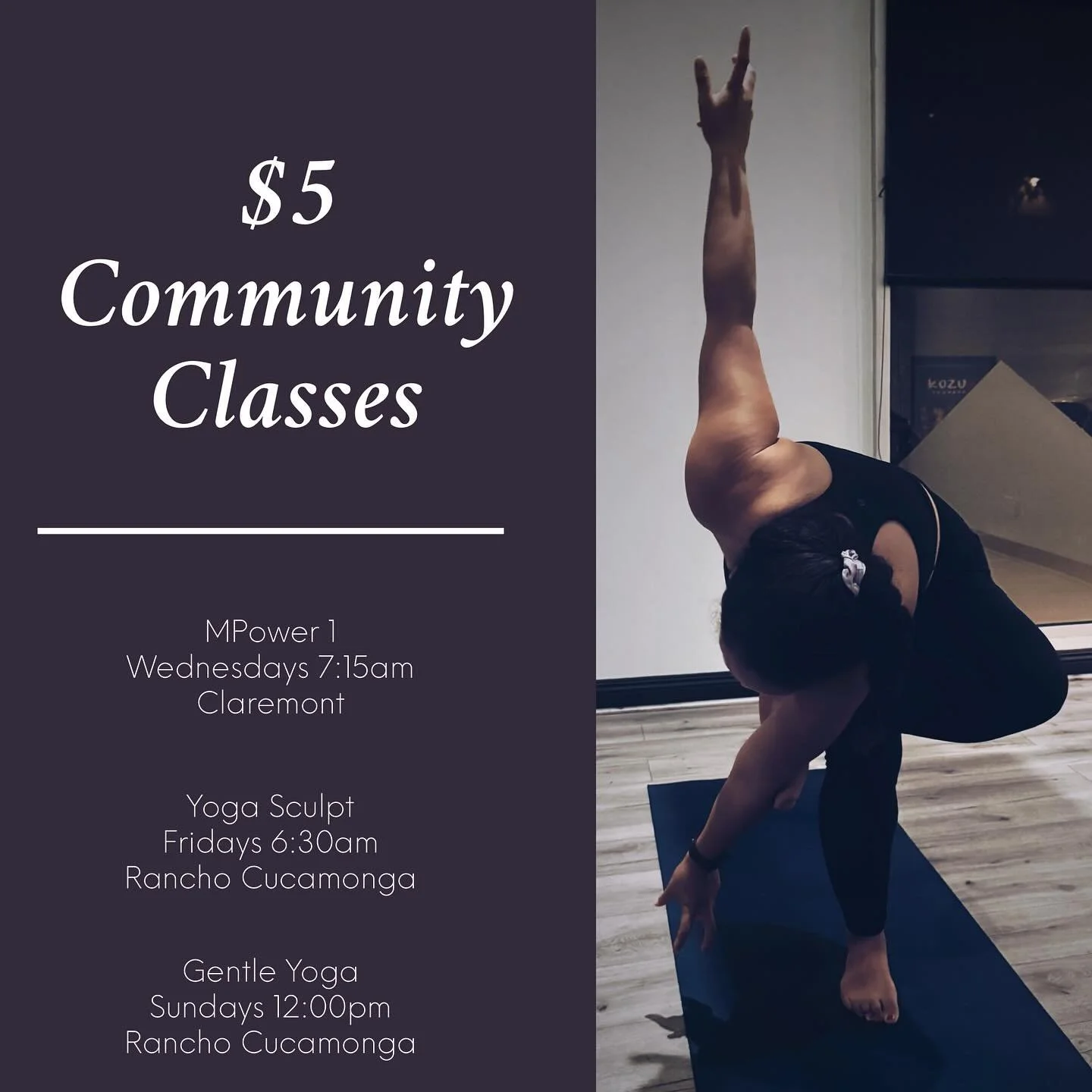 ✨ $5 Community Classes Are Here! ✨
We believe yoga should be accessible to everyone &mdash; and we&rsquo;re so excited to offer these $5 classes as a way to share affordable mindfulness and introduce you to our newest 200-hour Teacher Training gradua