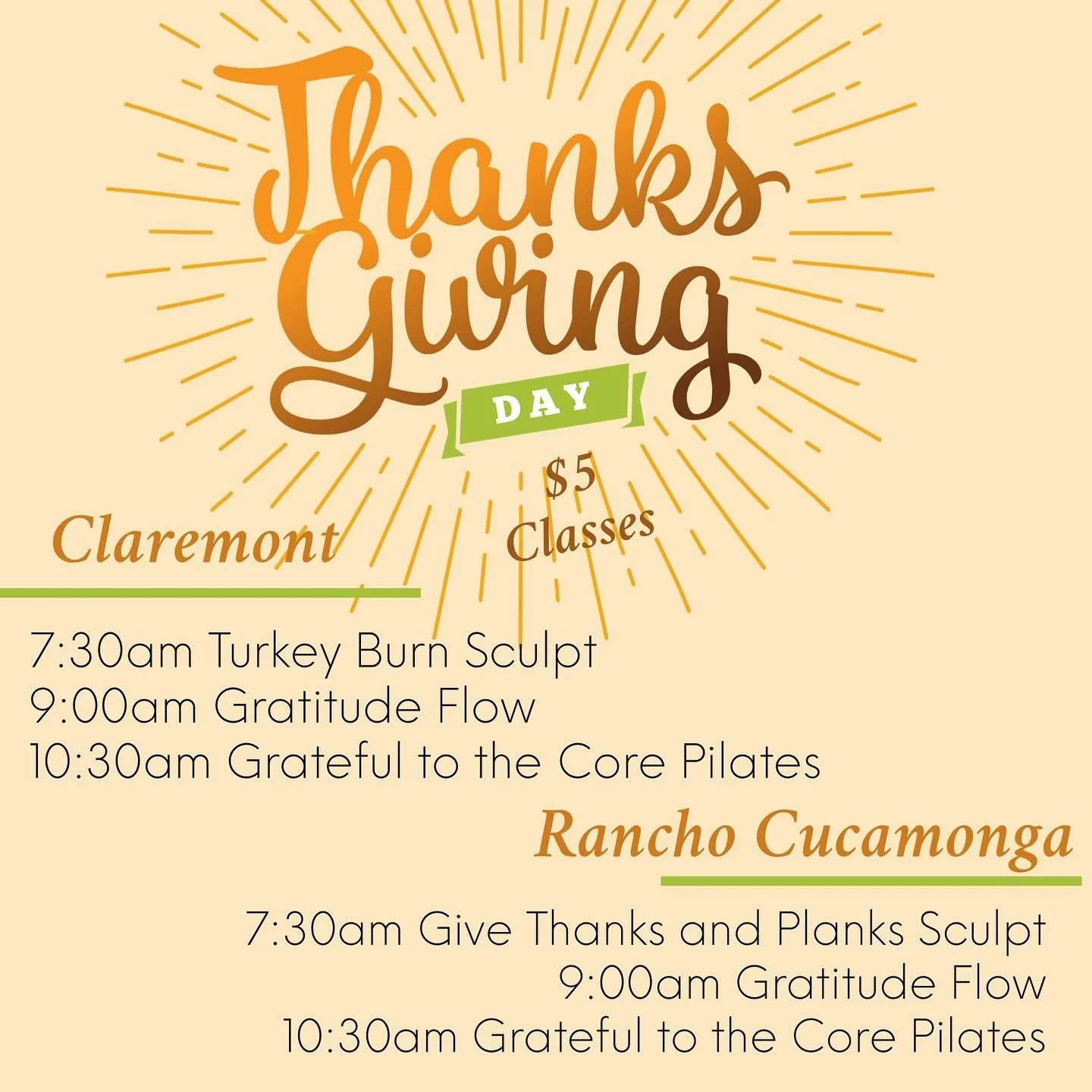 🦃✨ Thanksgiving Morning at MPower Yoga ✨🦃
Start your holiday with gratitude, community, and mindful movement. We&rsquo;re offering special $5 classes Thanksgiving morning so you can bring friends, family, and anyone who could use a little grounding