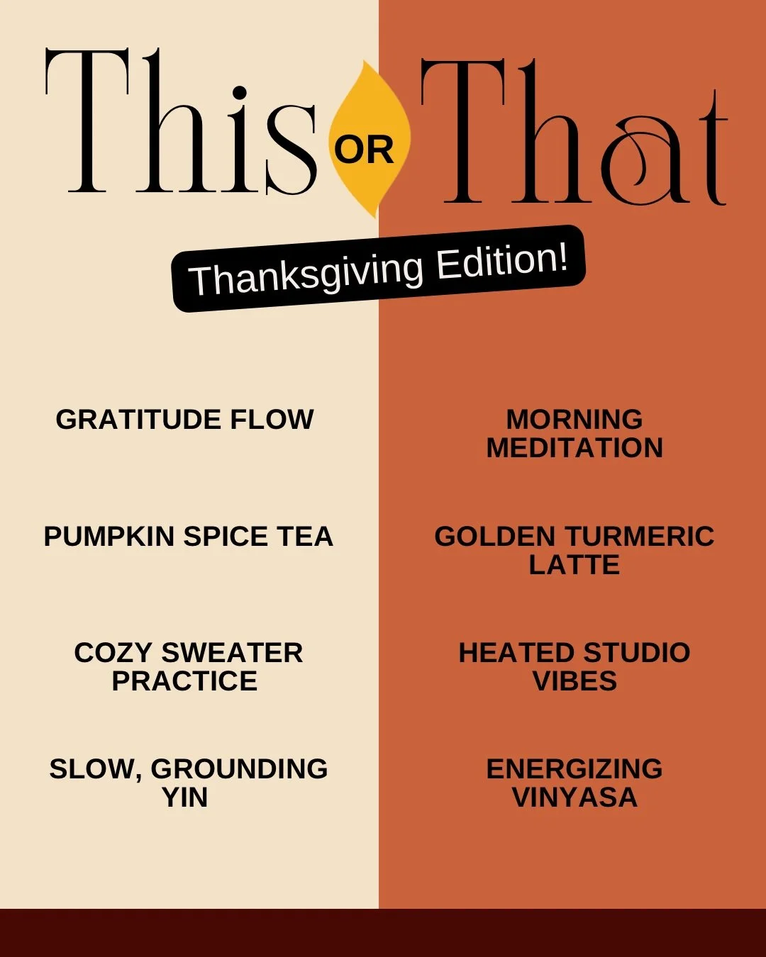 Let&rsquo;s play This or That | Thanksgiving edition 🍁