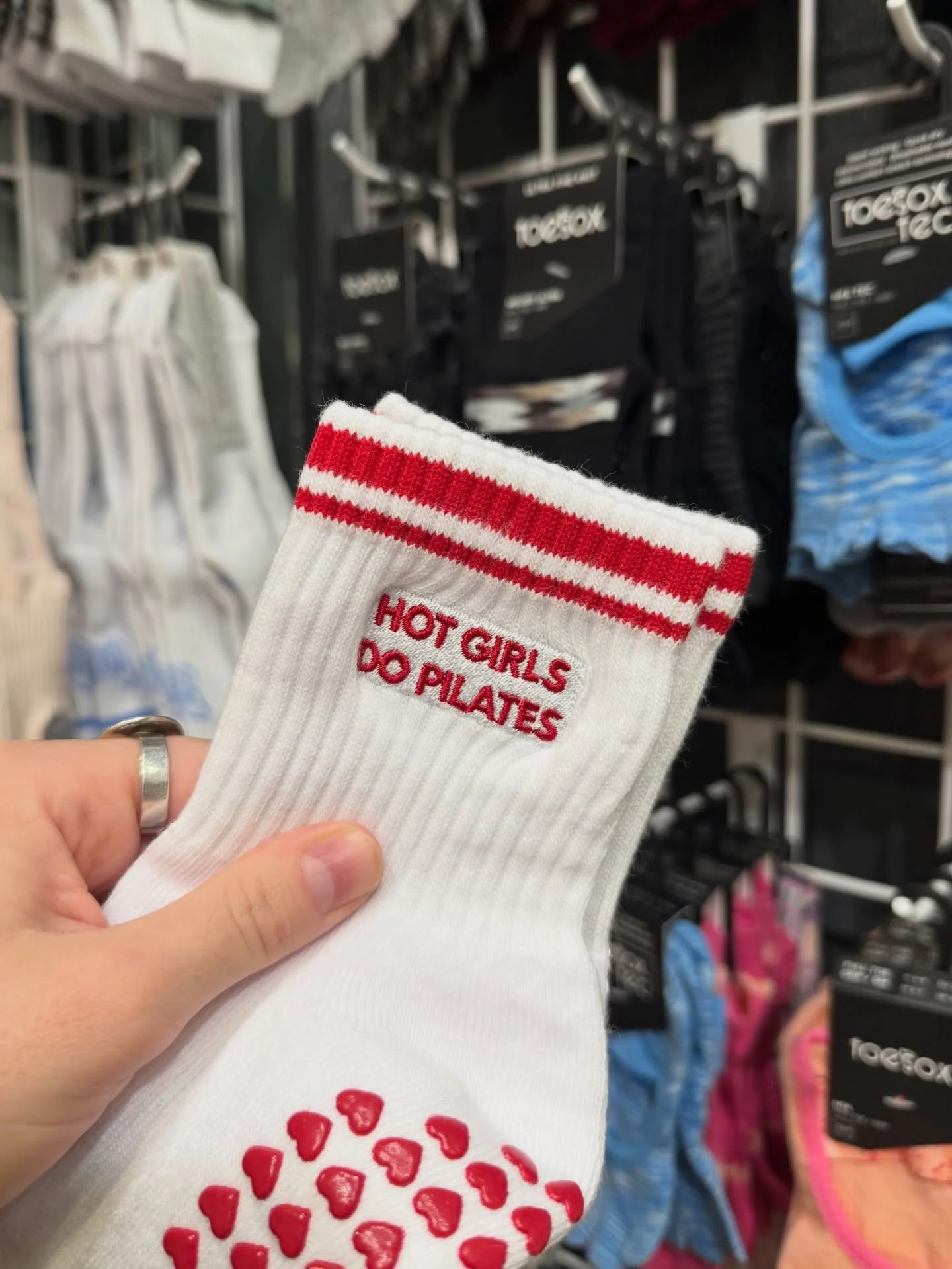 New socks are in! Perfect stocking stuffers or a gift for yourself 🤭 shop in store now! 🎁