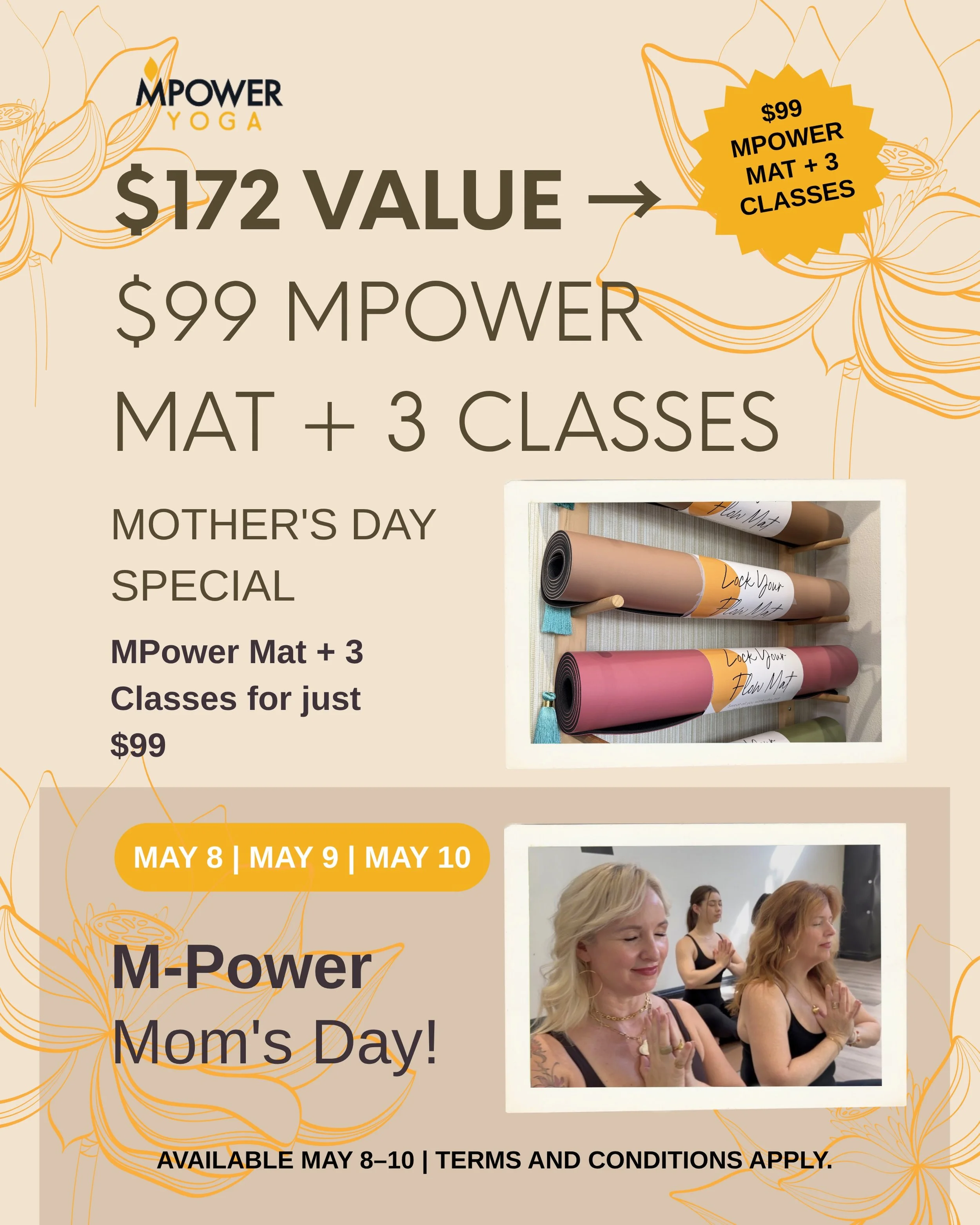 Mom deserves the best. Get the MPower Mat + 3 Classes for only $99!

✅ Premium Mat ✅ 3 Full Classes ✅ Total Wellness

📅 Grab it May 8&ndash;10! (Note: Classes expire 3 months after purchase.)

Tag a mom who needs this! 👇