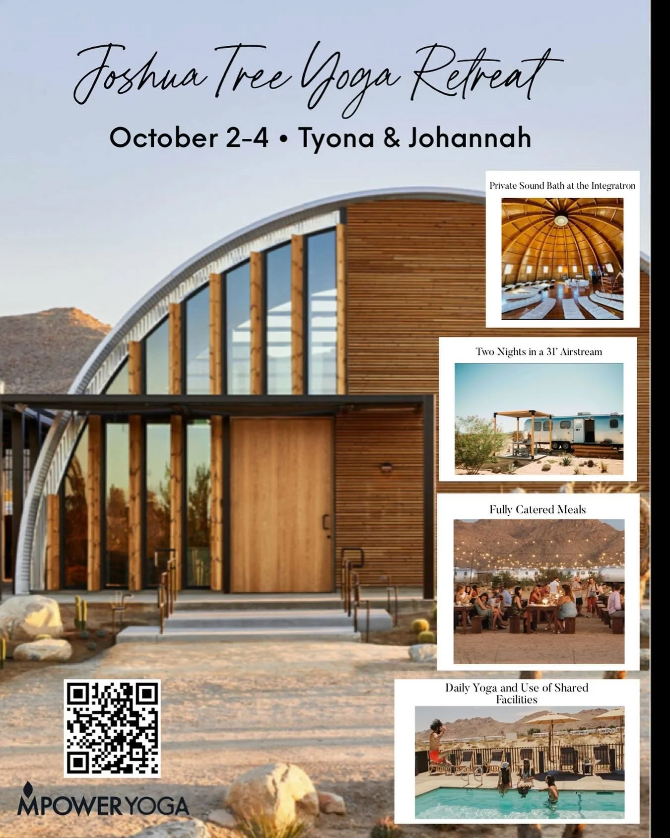 ✨ RESET. REGULATE. RECONNECT. ✨

Join us October 2&ndash;4, 2026 for an unforgettable weekend retreat in the magical landscape of Joshua Tree 🌵✨

Led by Tyona Vallejo and Johannah Bradley, this immersive experience is designed to help you better und