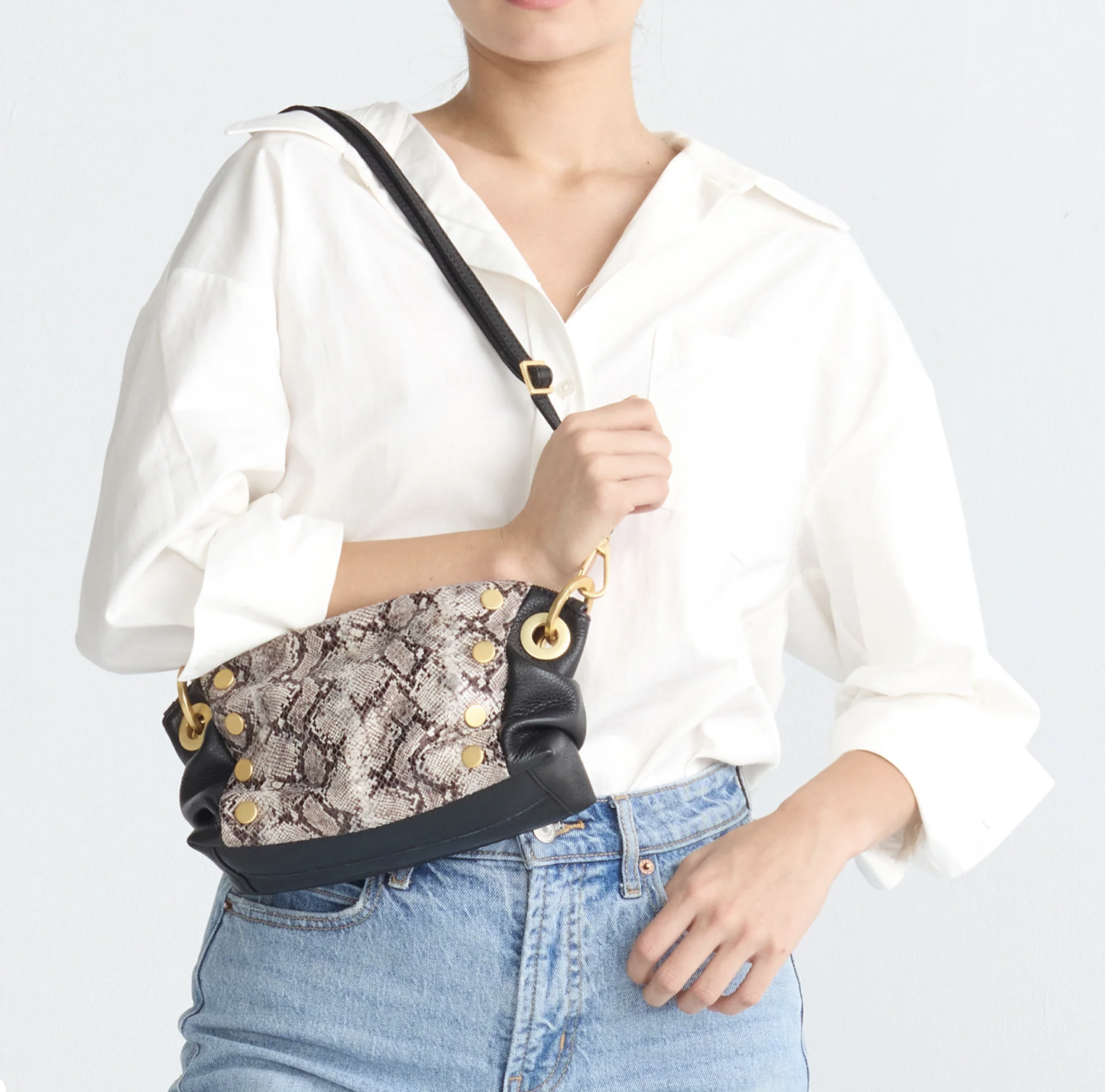 Hammitt Daniel Crossbody Clutch Small - Contrast Snake 