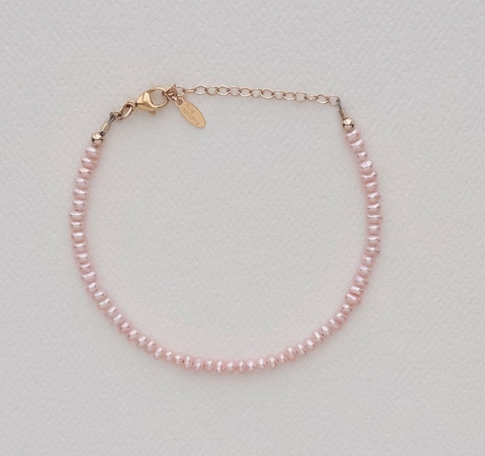 Kris Nations - Pink Seed Pearl Bracelet