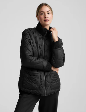Beyond Yoga - 2-Way Quilted Jacket - Black