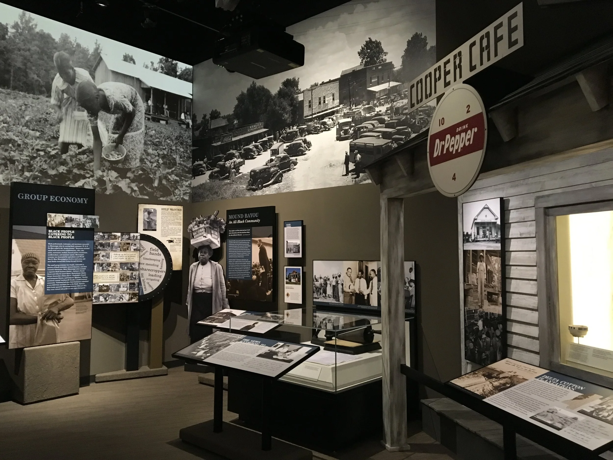  Dynamic graphics, artifact displays, and interactives draw visitors into the history. 