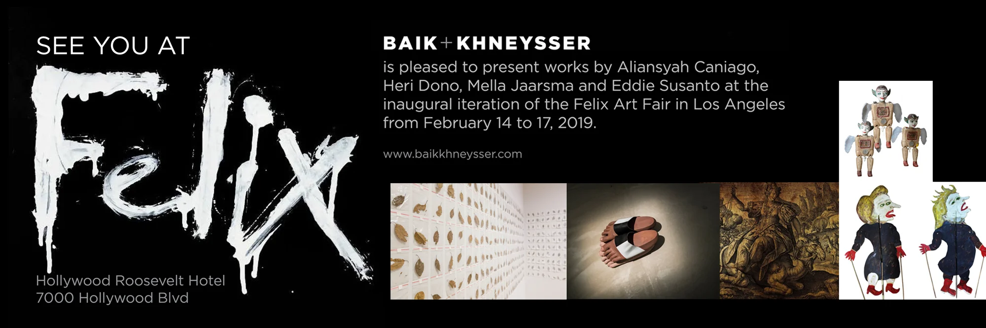 FELIX ART FAIR | Aliansyah Caniago, Heri Dono, Mella Jaarsma, and Eddie Susanto | February 14 - February 17, 2019 | press release | catalogue