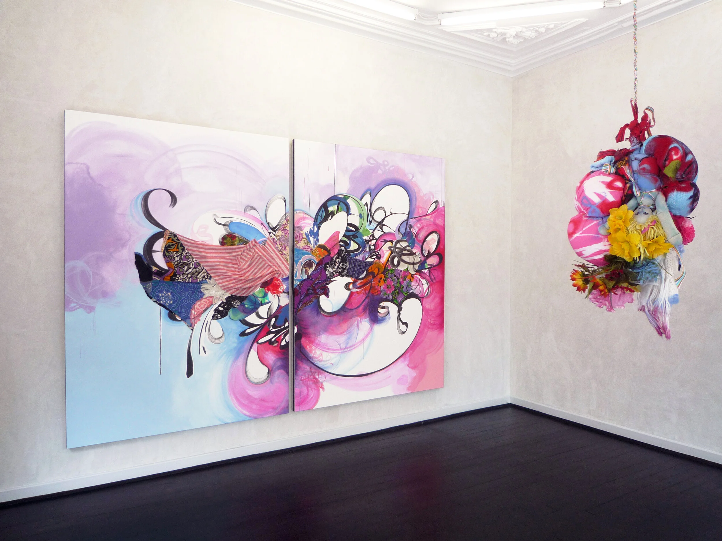  Installation view of Birdhouse of My Soul and Angel, 2011