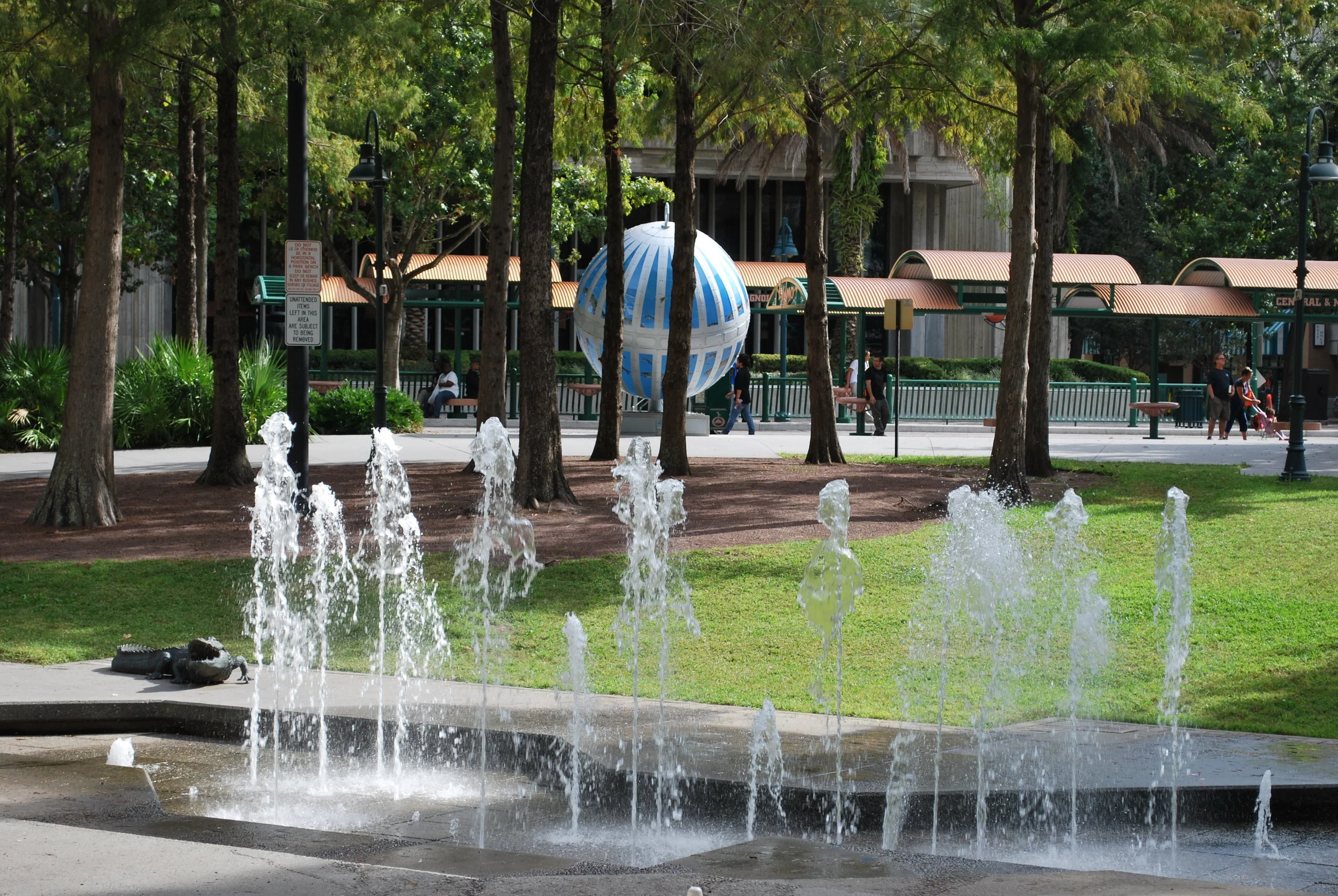 Global Convergence Sculpture with Choreographed LED Lighting 