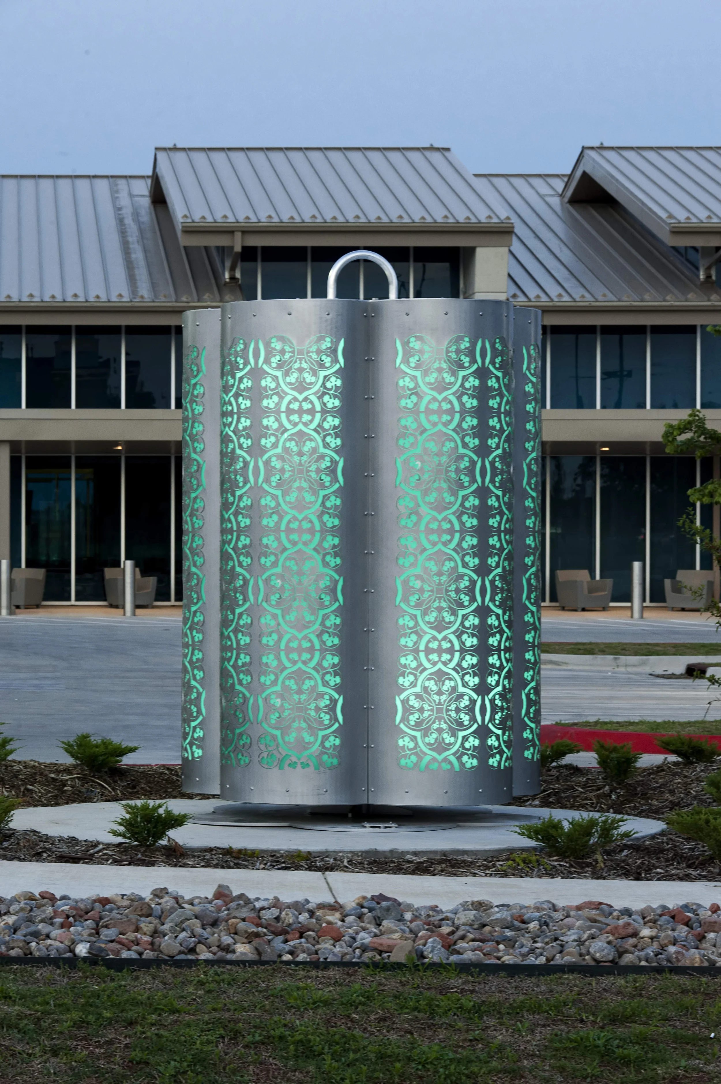 Borrowed Light Kinetic Library Sculpture with Choreographed LED Lighting