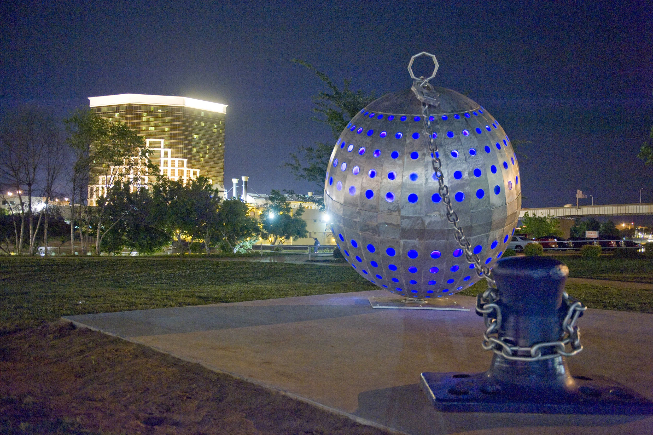 Safe Harbor Public Art Sculpture with Choreographed LED Lighting 