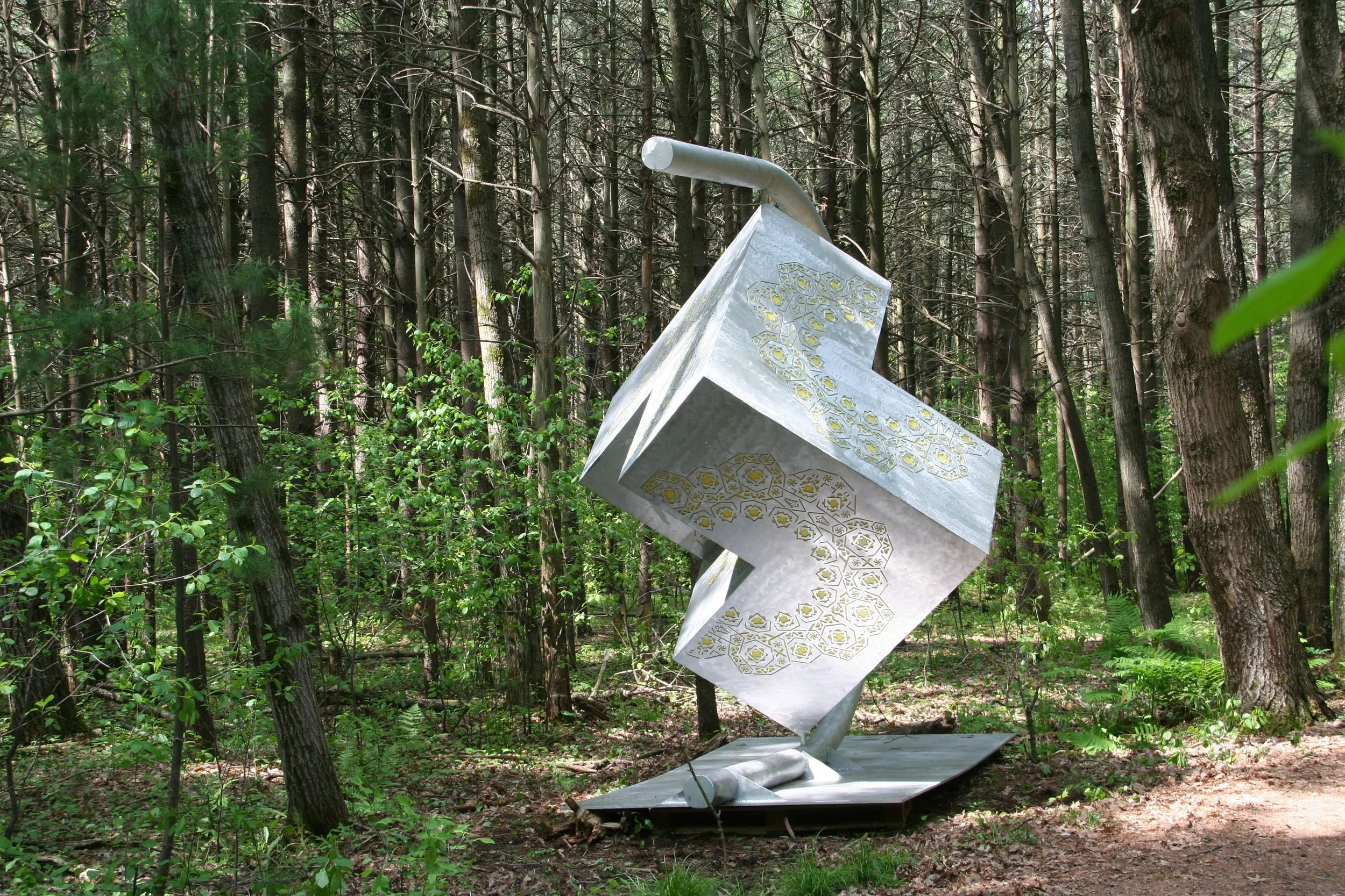 Landscape with Perspective Kinetic Public Art Sculpture