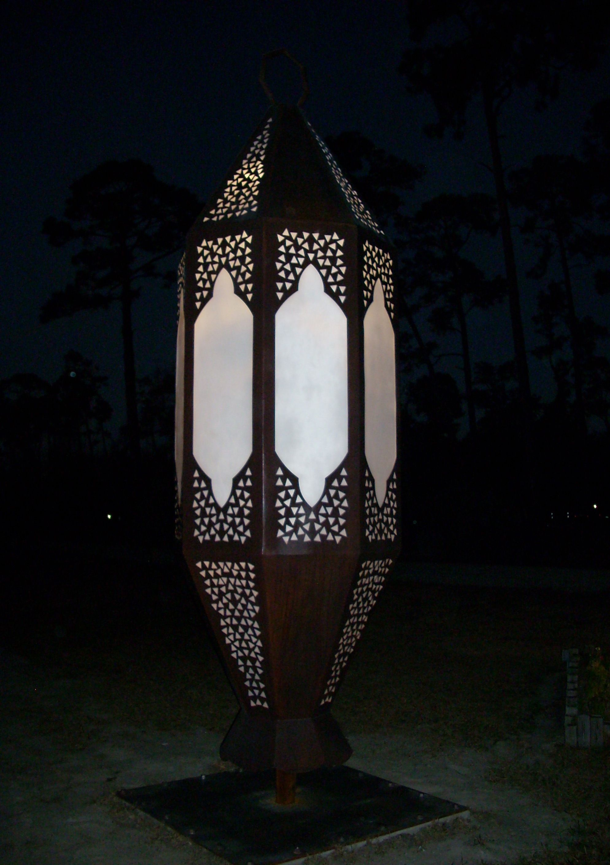 Lighthouse Public Art Sculpture - Laser Cut Corten Steel - Orange Beach Arts Center - Orange Beach, AL