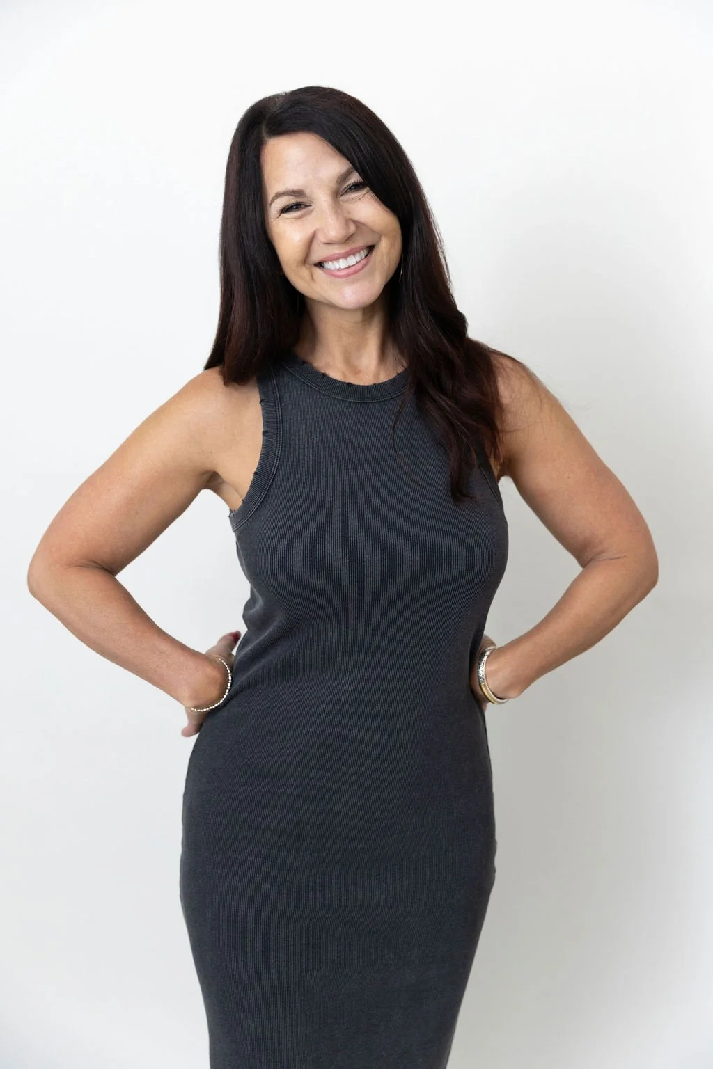 woman smiling and standing Long Island, ny branding image