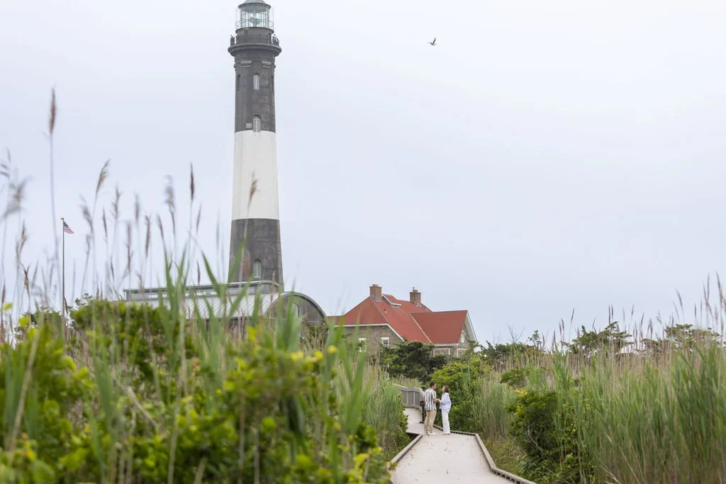 Nick & Lauren’s Lighthouse Proposal at Robert Moses State Park | Long Island Engagement