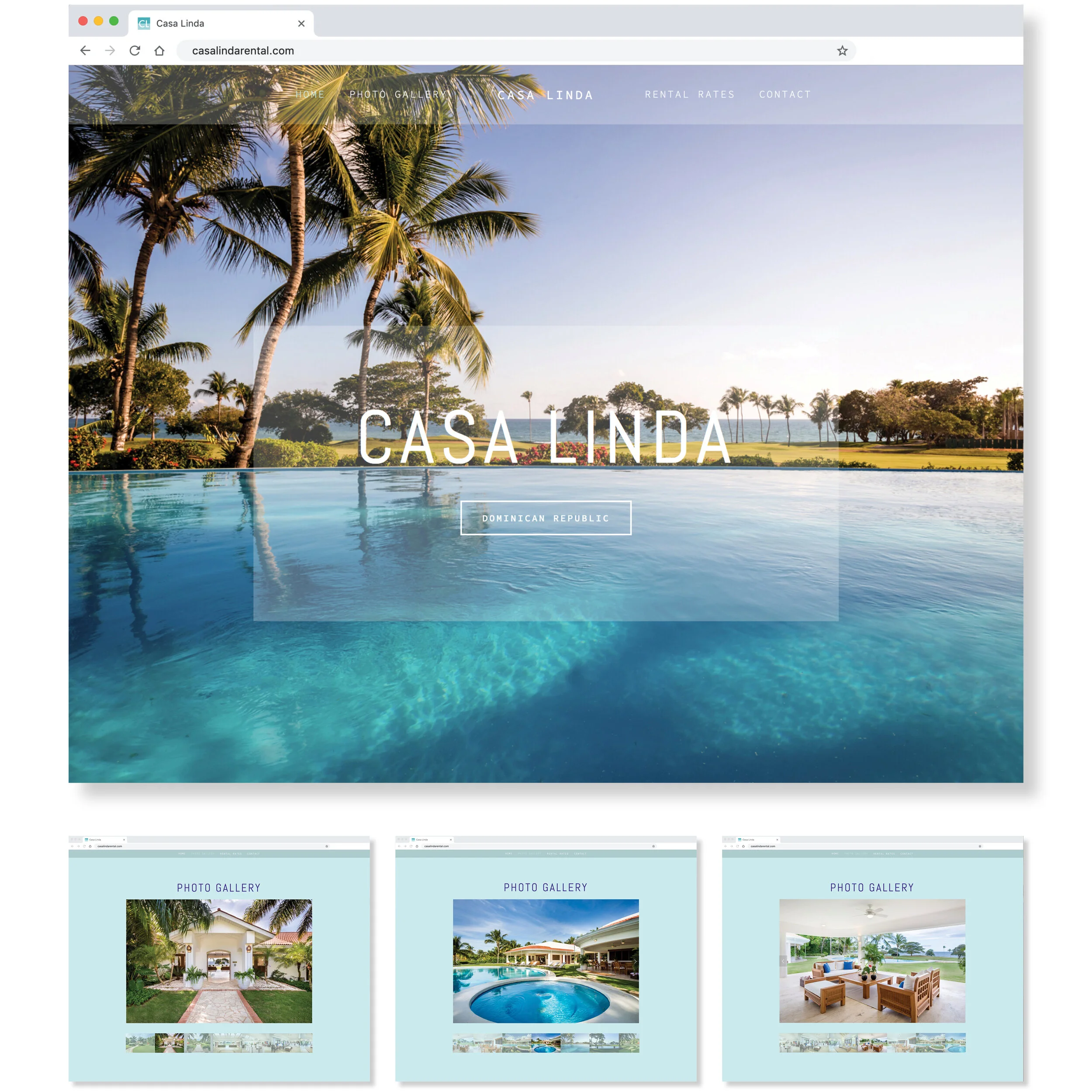 CASA LINDA Dominican Republic, Website design