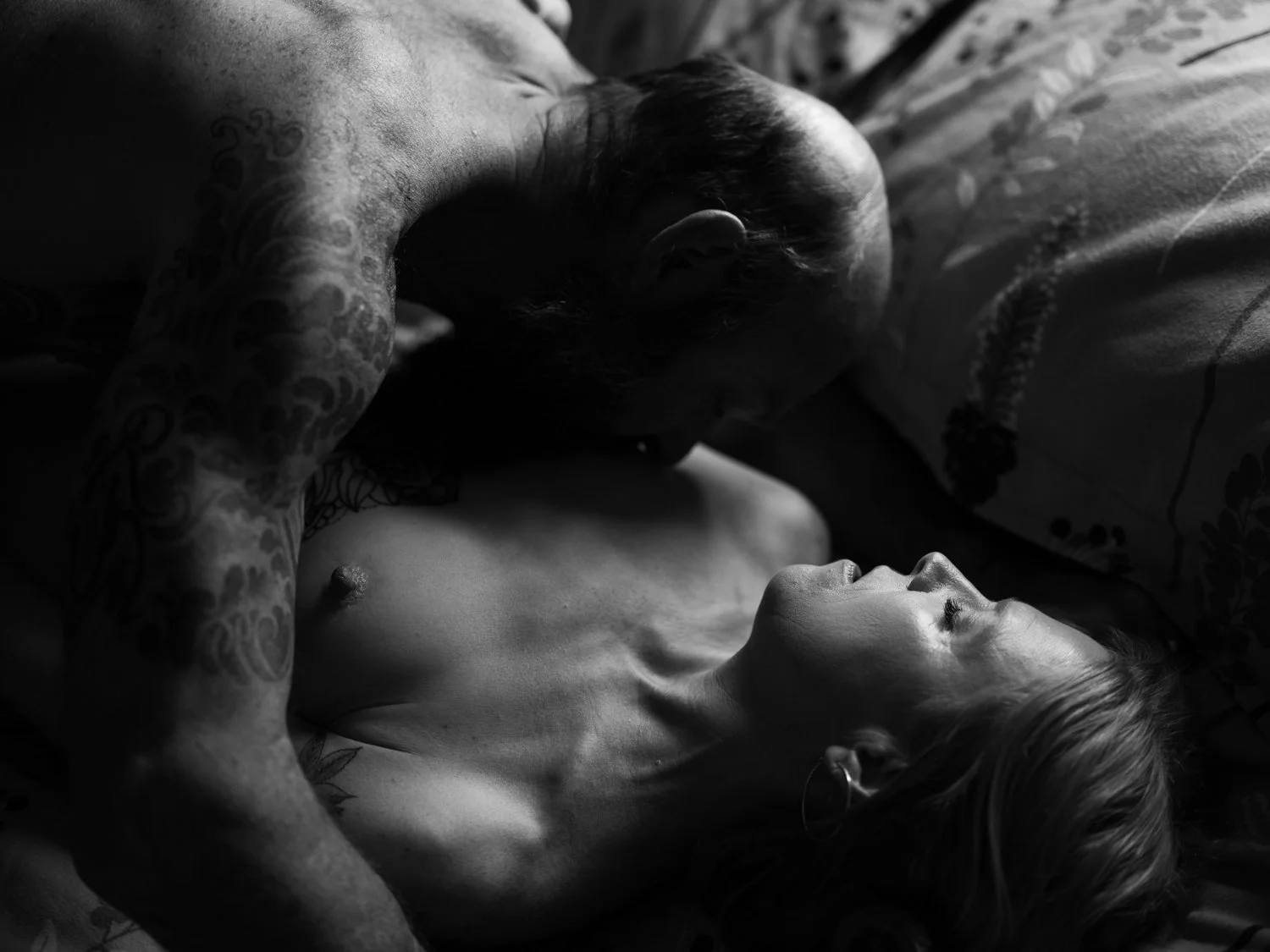 Intimate connection focused erotic photography