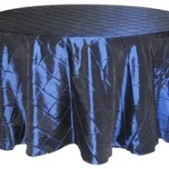 navy pintuck linen on table