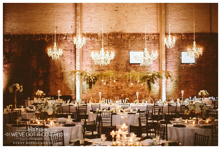 Crystal chandelier backdrop