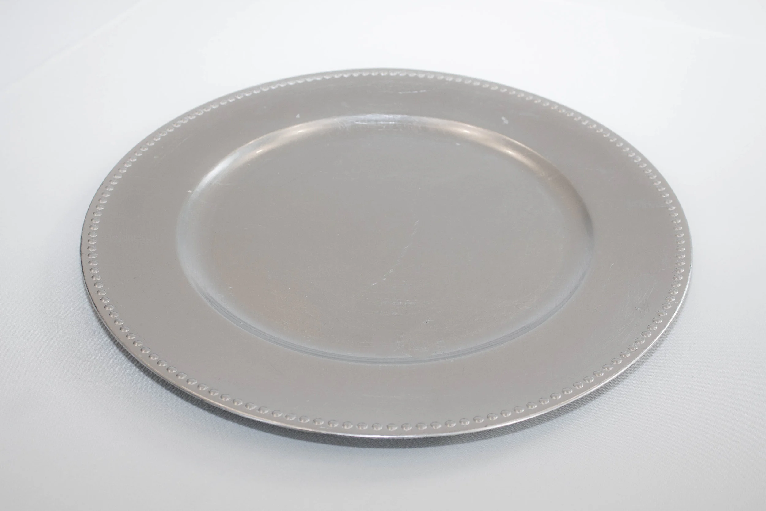 single silver charger
