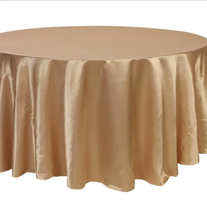 champagne satin linen on table