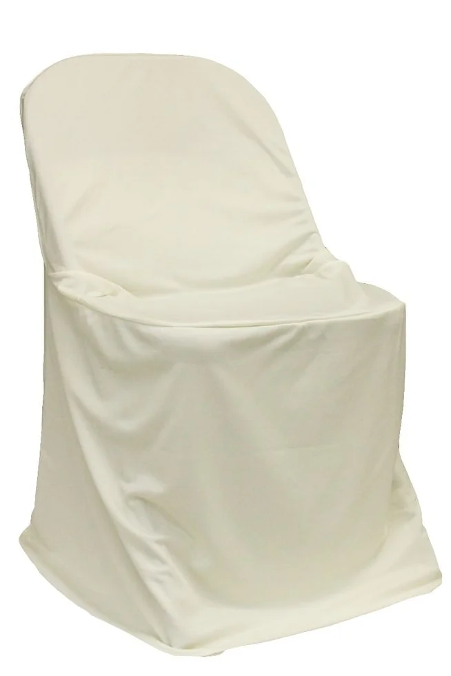 ivory folding chair cover for barn weddings