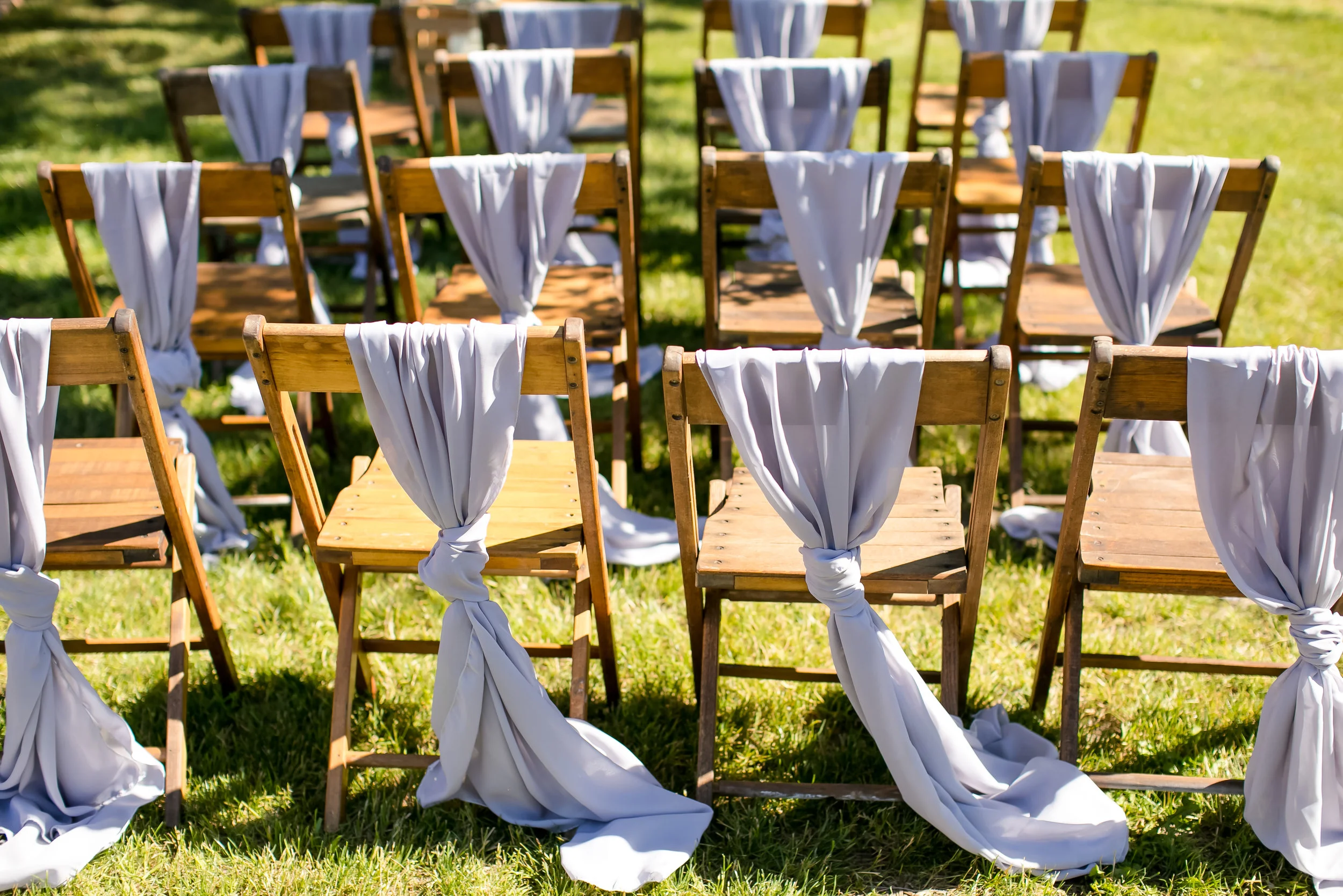 ceremony grey chiffon chair wraps