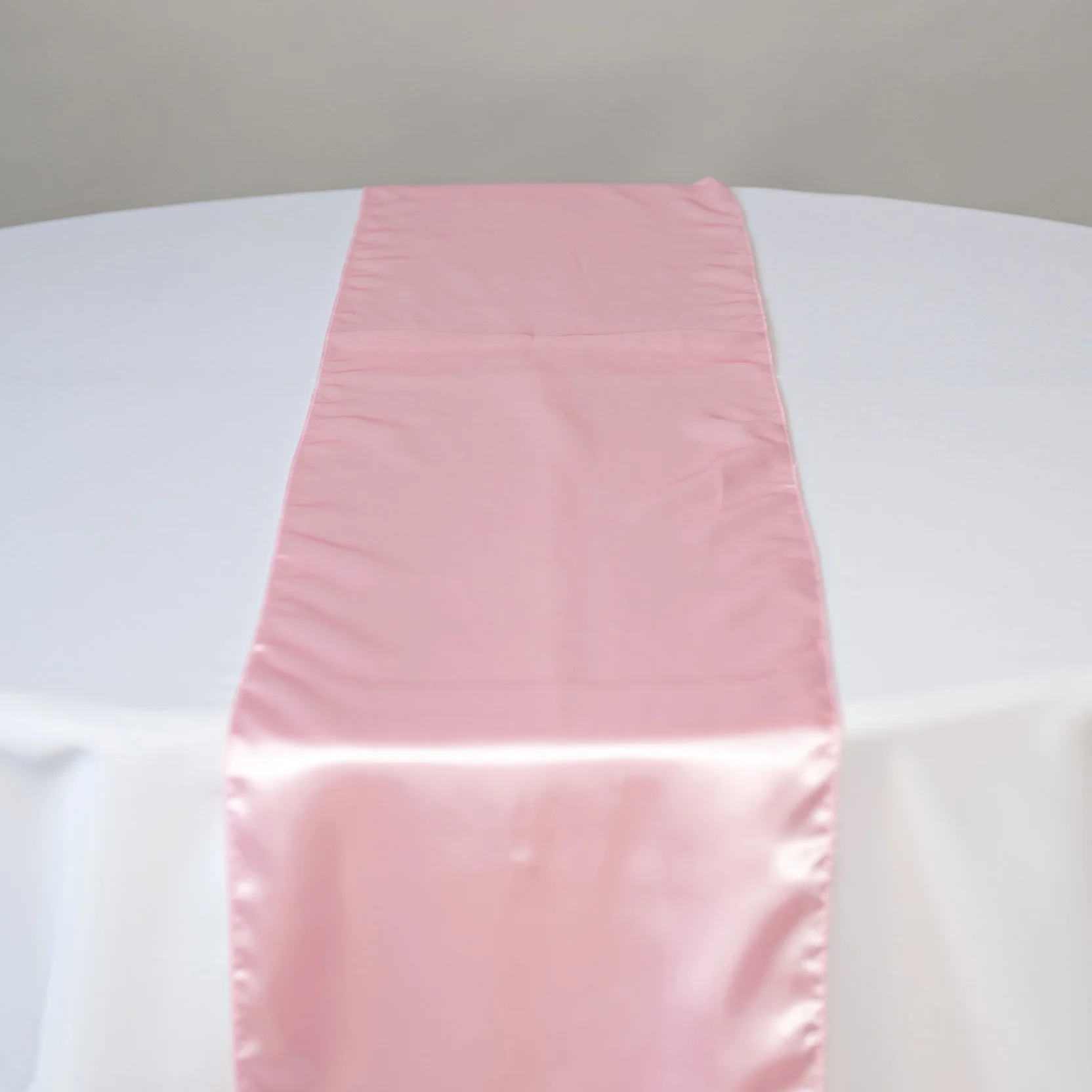 Pink Satin Table Runner