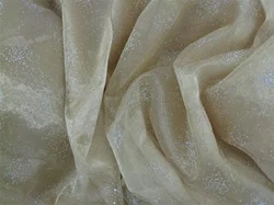 ivory diamond organza table runner up close