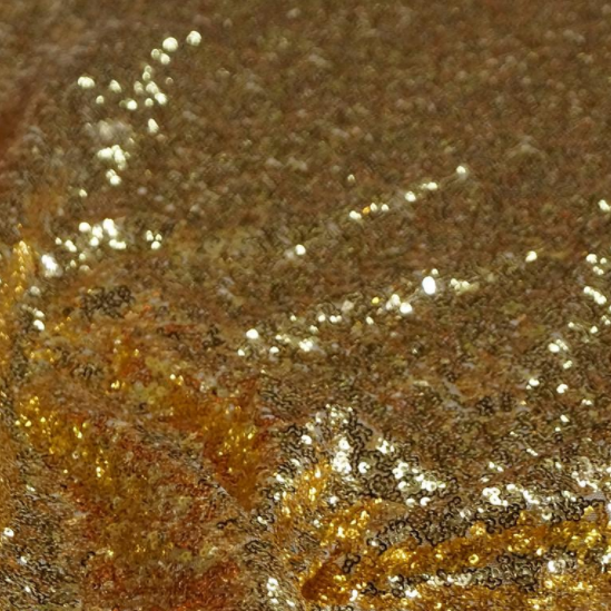 Gold sequin table runner fabric