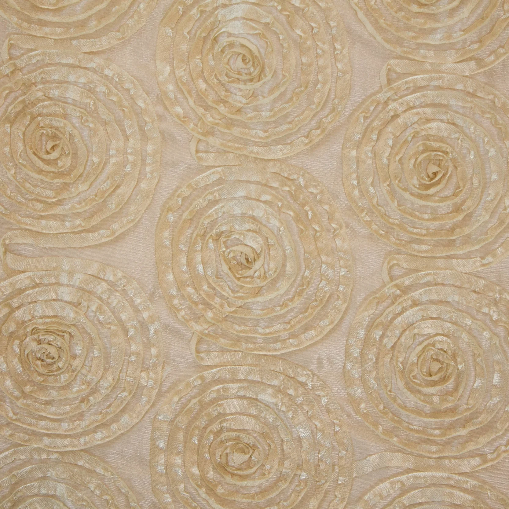 ivory rosette table linen