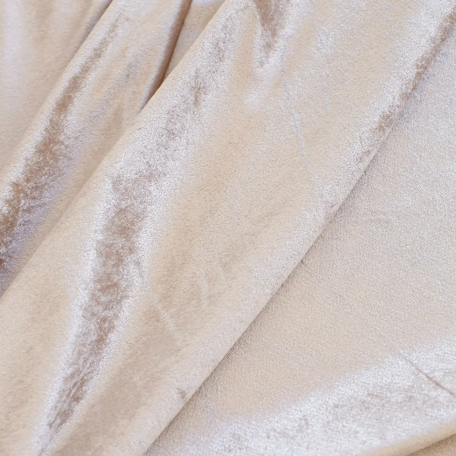 champagne velvet linen fabric