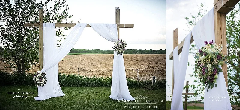 Different kinds of draping for an arch