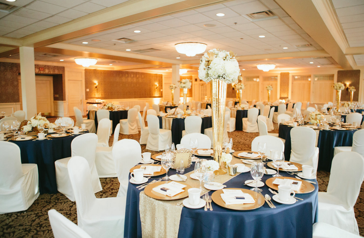 Navy And Gold Glimmer Wedding Edina Country Club Services