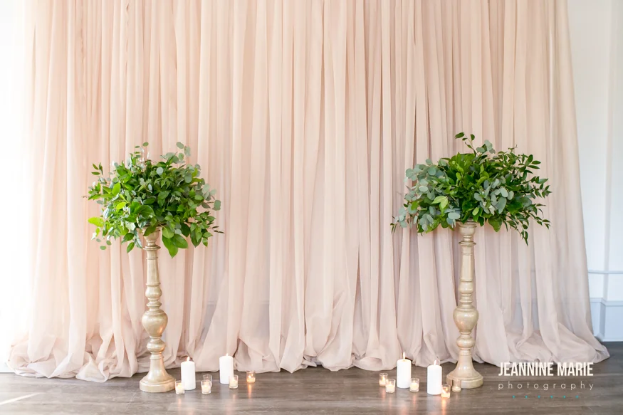 taupe curtain backdrops can be used for any photo setup, behind a table or to hide something unwanted