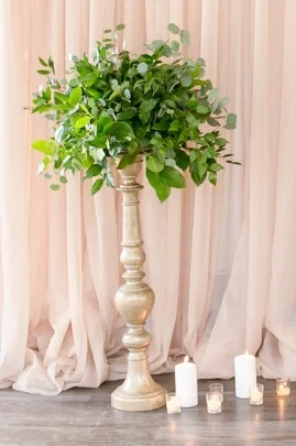 cylinder vase trio with floating candles