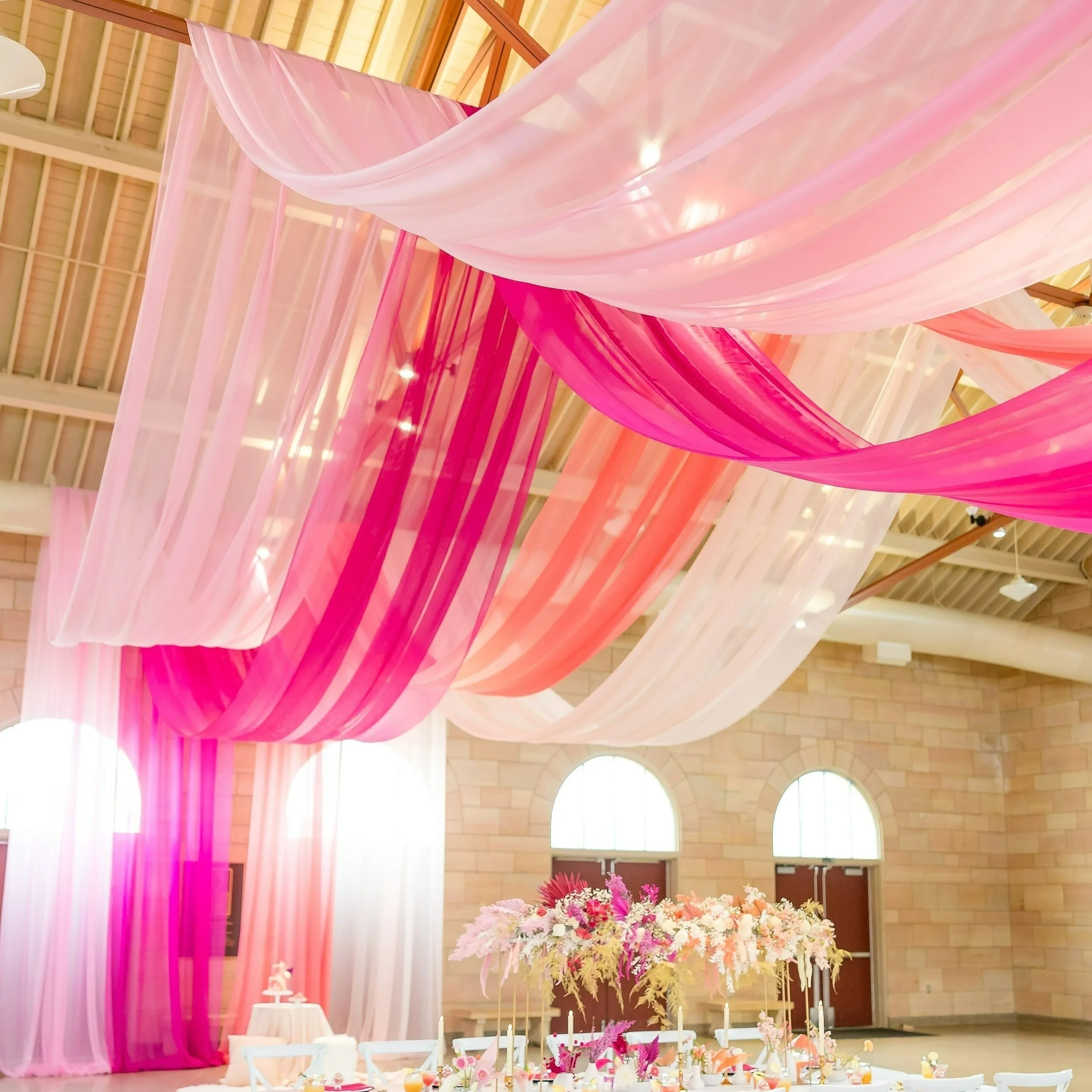 Wedding Ceiling Drapery Backdrop - 10' X 15', 5 Color Options, By Zhen Linen
