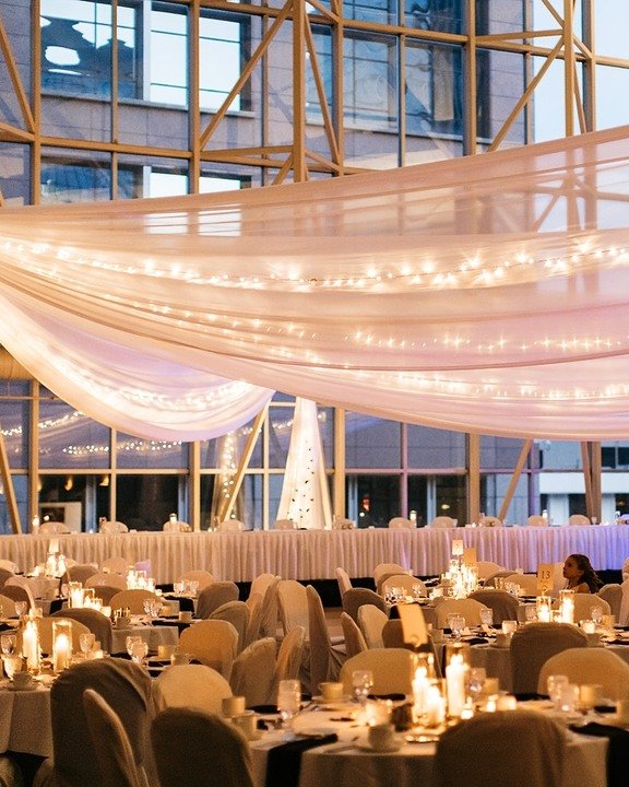 If you can't be outside under the stars, make the inside feel just as magical. Thanks, draping!

#minneapolis #minnesota #minneapolisevents #wedding #event #weddingplanning #mnevents #minnesotaweddings #mplsevent #mplswedding #stpaul #mnweddingvenue 