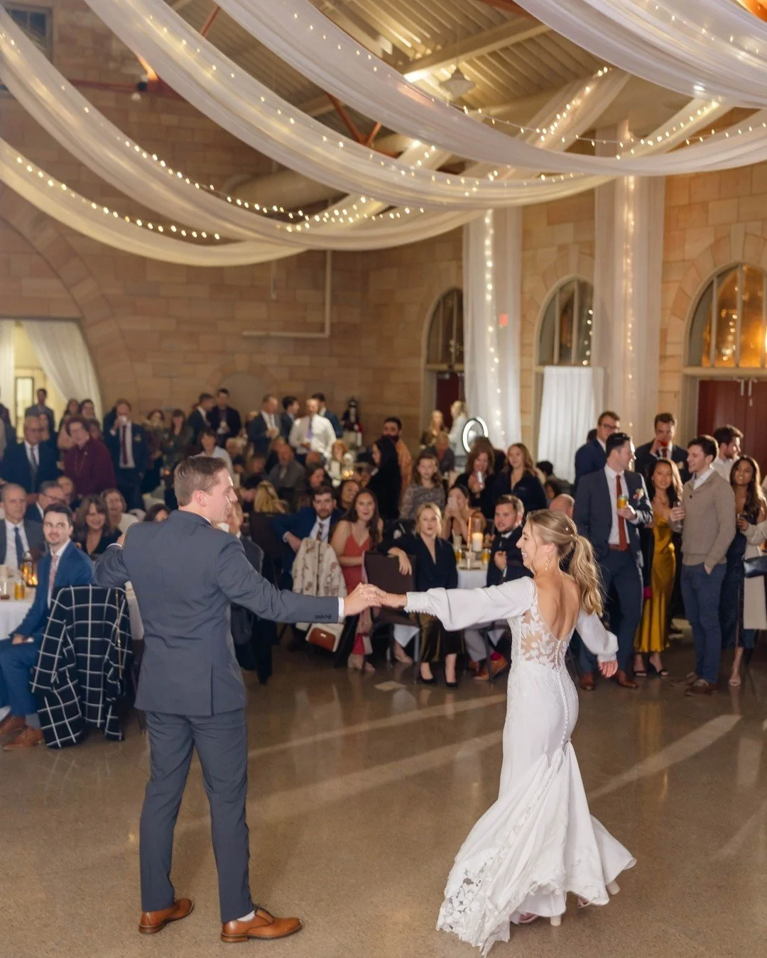 In an emergency, stop, drape, and dance!

Gina Zidler harriet 

#weddinginspiration #cafelights #mnweddingdecor 
#twincitiesbride #minneapolis #minnesota #minneapolisevents #wedding #twincitieswedding #weddingplanning #mnevents #minnesotaweddings #mp