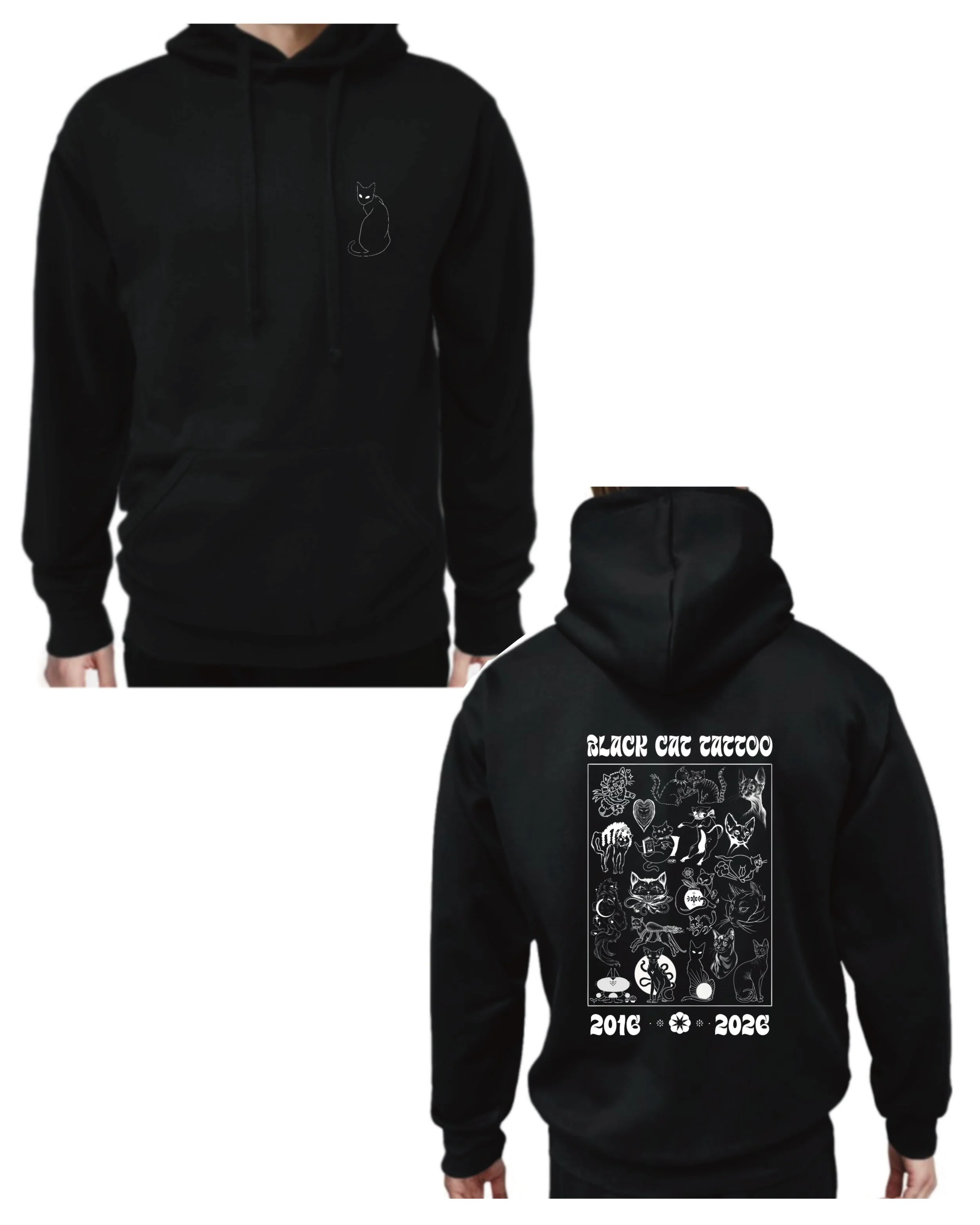 PRE-ORDER: • Black Cat Tattoo: The Final Drop • Pullover Hoodie