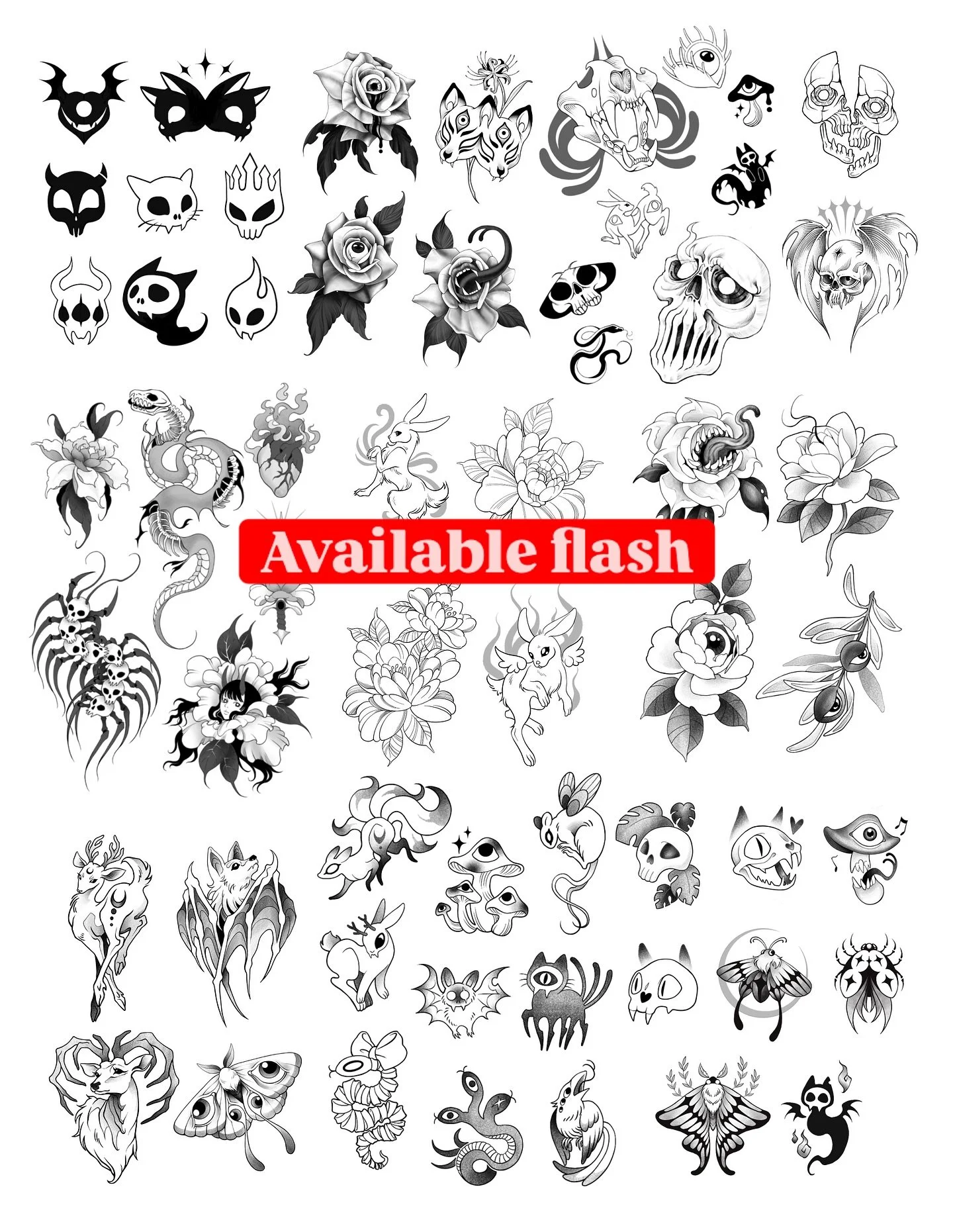 ✨FLASH AVAILABLE✨
My flash collection is officially overflowing😂 which means more choices for you 😈Whether you’re into cute, spooky, bold, or delicate, I’ve got something ready to go.
DM to book an appointment✨
*tattooed by apprentice