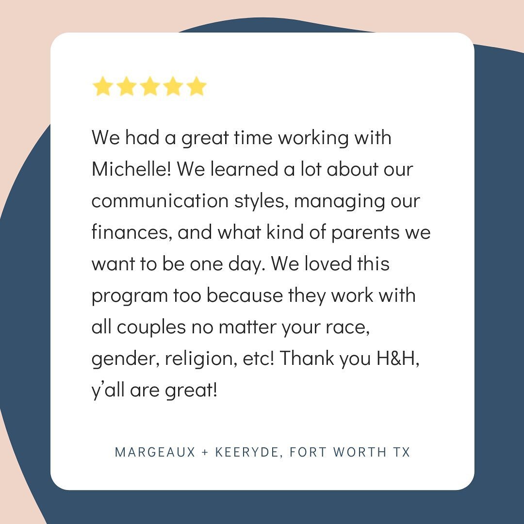 That&rsquo;s what we&rsquo;re talkin&rsquo; about! We love getting to read these sweet love notes from our couples who completed our premarital coaching program. 🥰 

Read more about what our couples are saying about us at: haveandhold.co/testimonial