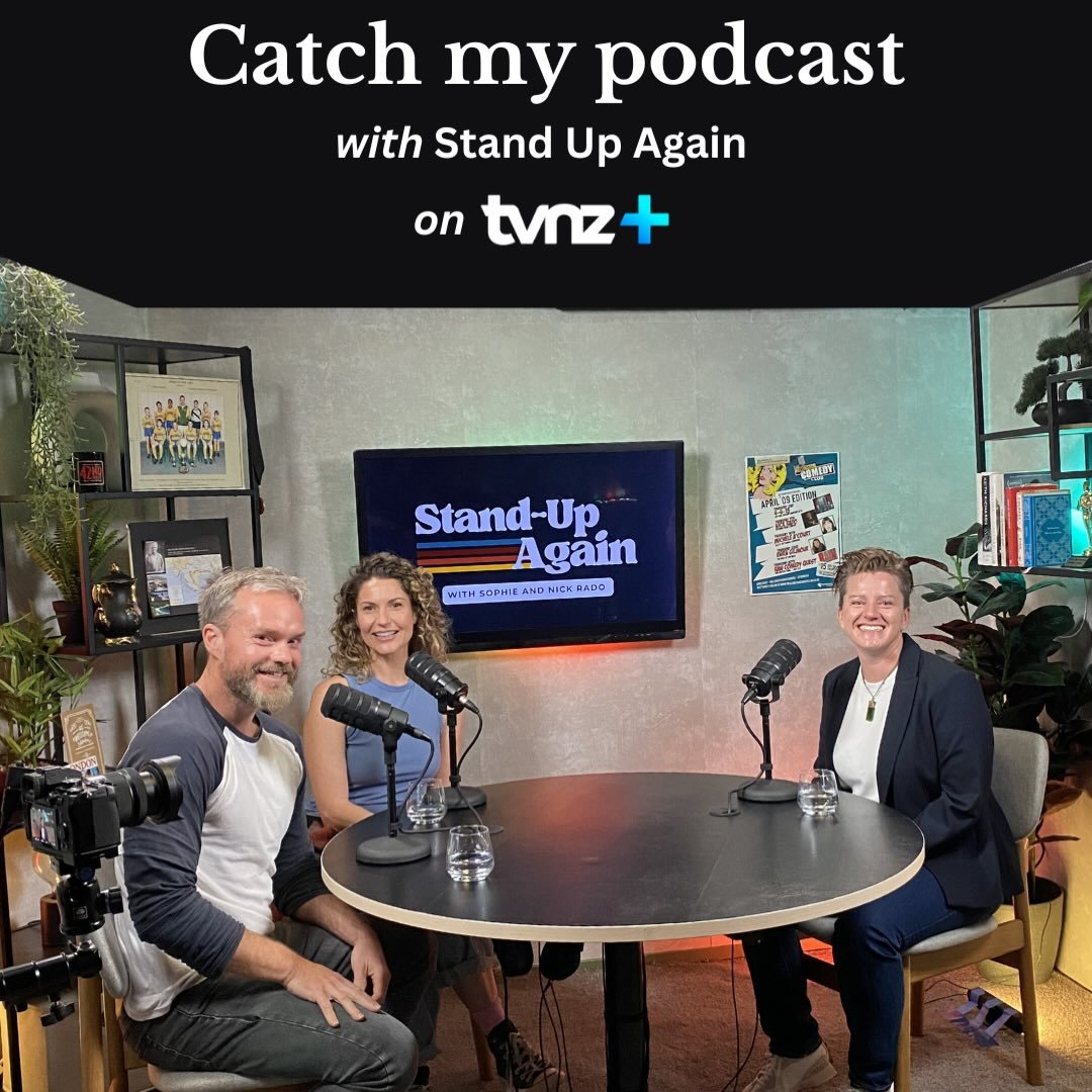 As you may have seen from my recent posts, I sat down with Sophie and Nick on the @standupagainpod, which is now available to watch on TVNZ+. We shared a raw and honest conversation about the courage it takes to unravel a life that no longer fits, an