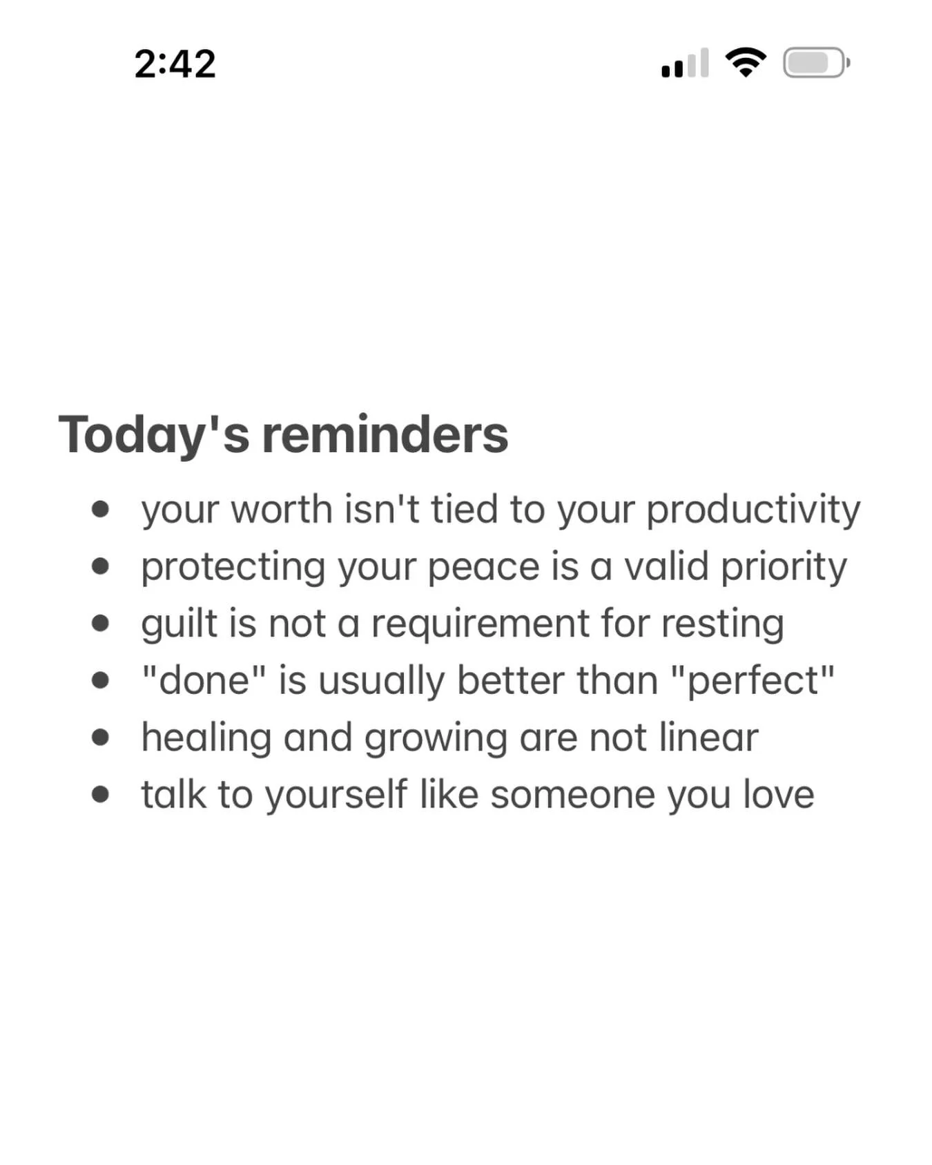 Stop scrolling for a second. Drop your shoulders, unclench your jaw, and take a breath.

The world won&rsquo;t fall apart if you take five minutes for yourself today. Save this post for the next time you feel the overwhelm creeping in, or share it wi