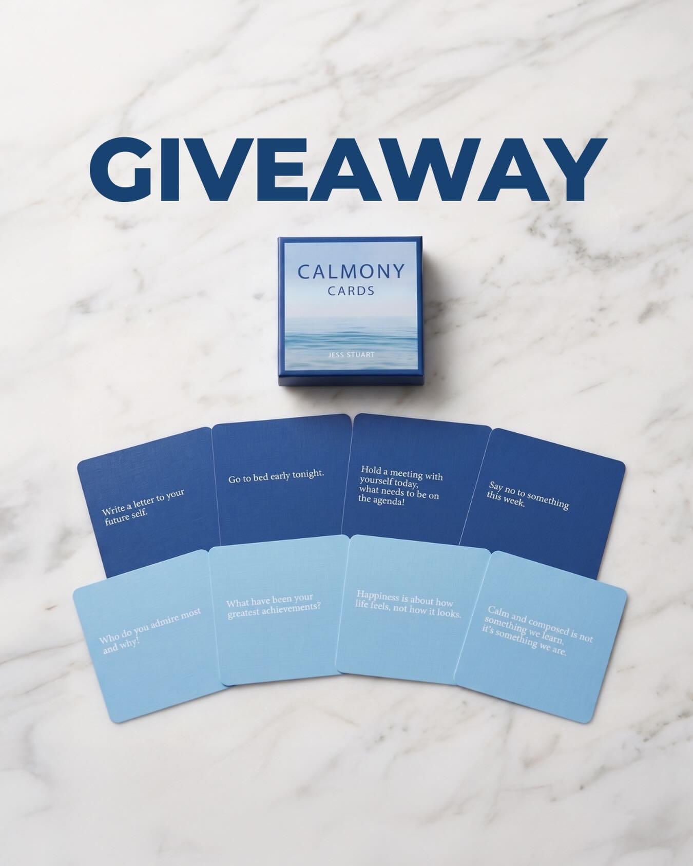 Because we all deserve a moment of quiet, I am giving away a Calmony card deck! 

They are daily, tangible prompts designed to sit on your desk and remind you to step off the treadmill, soften your shoulders, and put the &lsquo;being&rsquo; back into