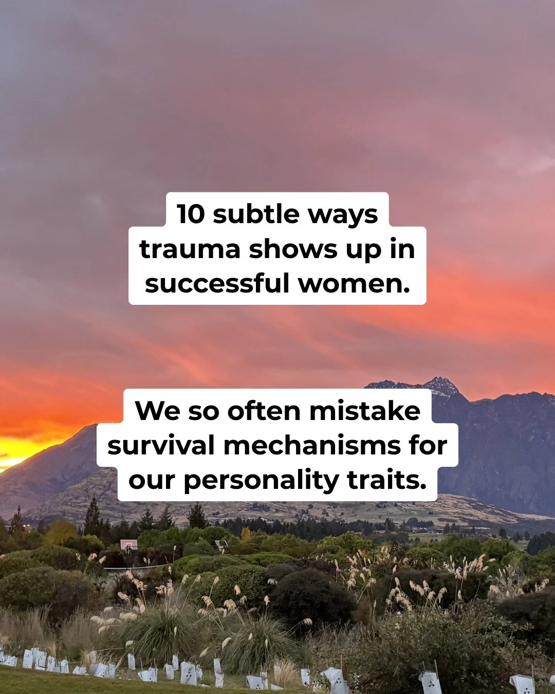 Our drive to succeed often hides something much deeper.

Comment ✨ if you recognise yourself in these slides. Let&rsquo;s use this space to remind each other that we don't have to carry the heavy load alone. 

#JessStuart #TraumaResponse #WomensWellb