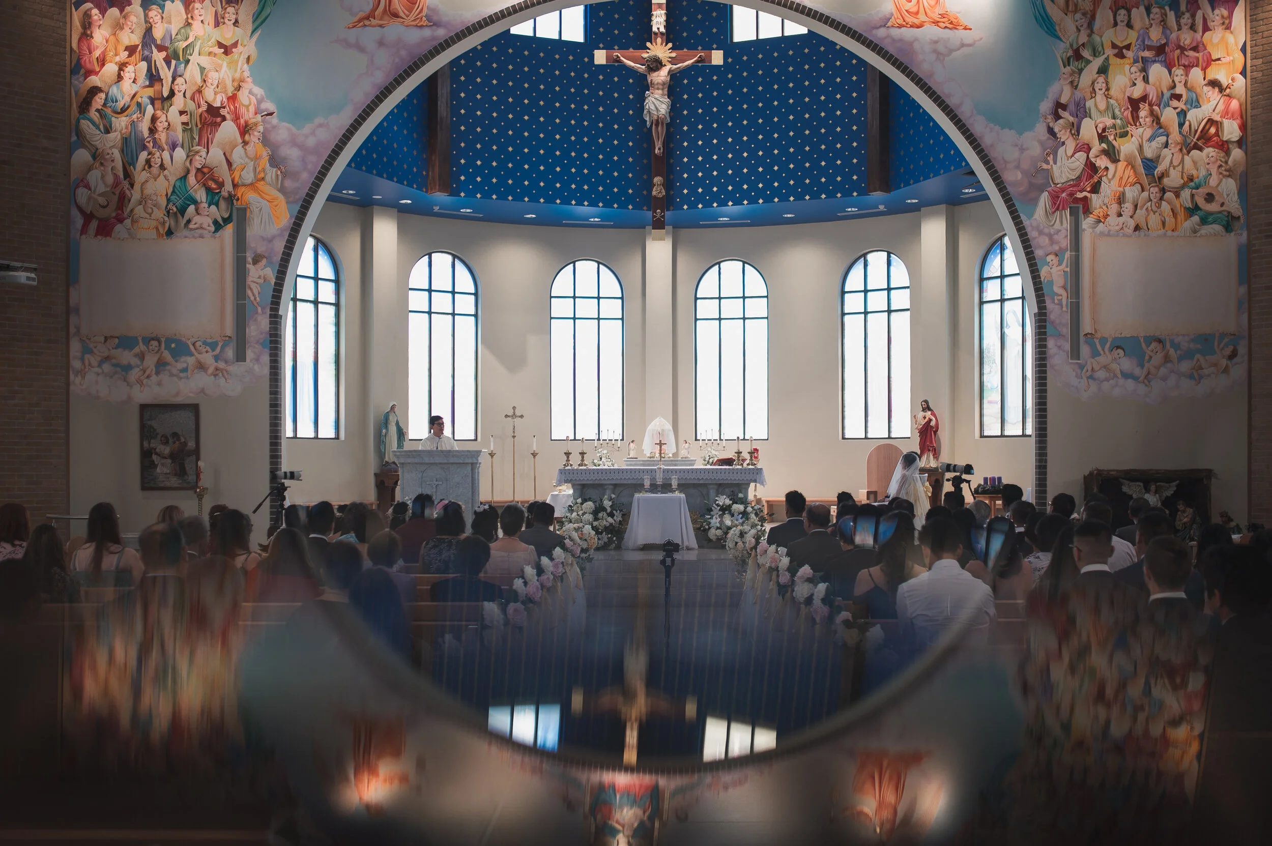 OUR LADY OF ANGELS WEDDING | CHRIS + KAT